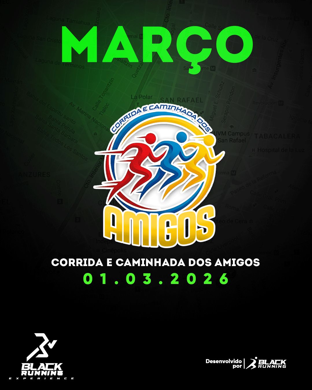 Corrida e caminhada Dos Amigos